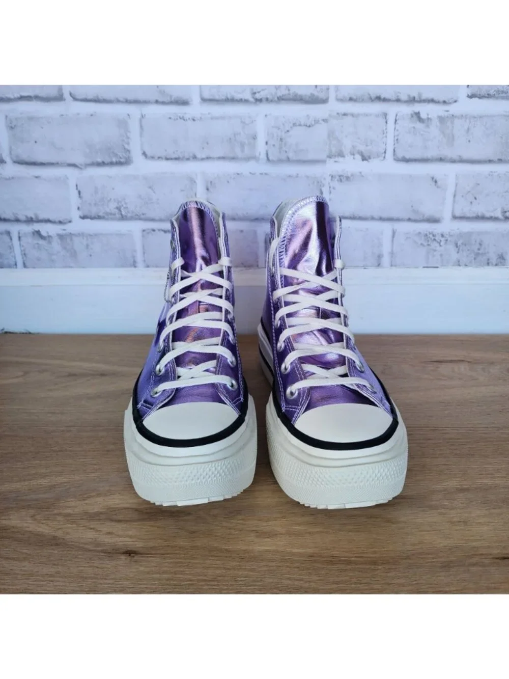 ⭐Converse Chuck Taylor All Star Lift Double Stack Purple Sz 8 Mens Shoes A15163C - Picture 4 of 10
